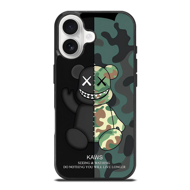KAWS CAMO SEEING AND WATHING iPhone 17 Case Cover KAWS CAMO SEEING AND WATHING iPhone 17 Case Cover