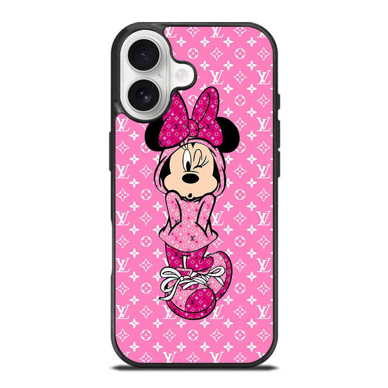 LOUIS VUITTON LV LOGO PINK MINNIE MOUSE iPhone 17 Case Cover LOUIS VUITTON LV LOGO PINK MINNIE MOUSE iPhone 17 Case Cover