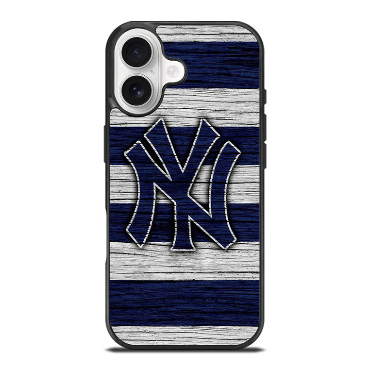 NEW YORK YANKEES BASEBALL TEAM WOODEN LOGO iPhone 17 Case Cover