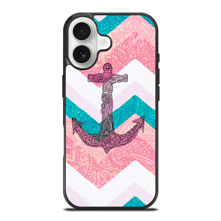 PAISLEY TRIBAL NAUTICAL ANCHOR iPhone 17 Case Cover PAISLEY TRIBAL NAUTICAL ANCHOR iPhone 17 Case Cover