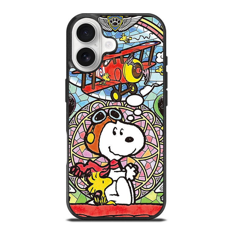 SNOOPY THE PEANUTS GLASS ART iPhone 17 Case Cover SNOOPY THE PEANUTS GLASS ART iPhone 17 Case Cover