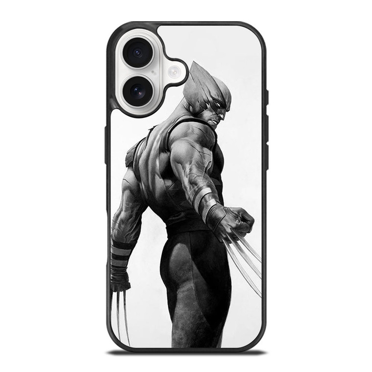 WOLVERINE X-MEN BLACK WHITE ART iPhone 17 Case Cover WOLVERINE X-MEN BLACK WHITE ART iPhone 17 Case Cover