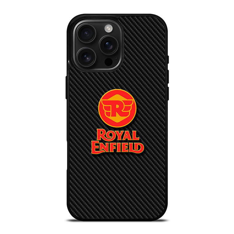 ROYAL ENFIELD MODERN LOGO CARBON iPhone 16 Pro Max Case Cover