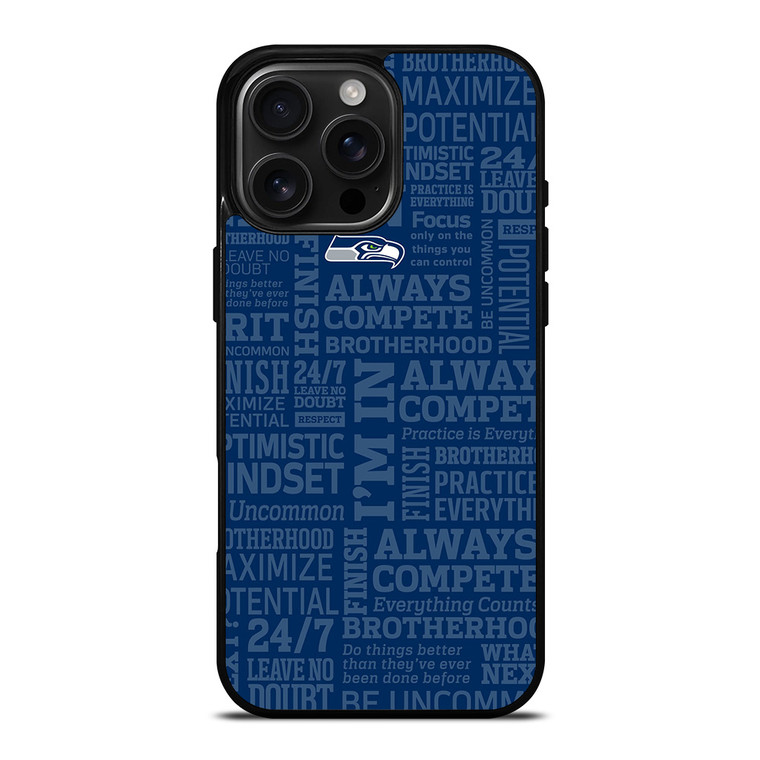 SEATTLE SEAHAWKS NFL QUOTE iPhone 16 Pro Max Case Cover
