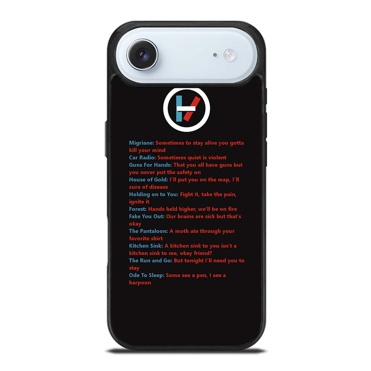 LYRICS OF TWENTY ONE PILOTS iPhone Air Case Cover