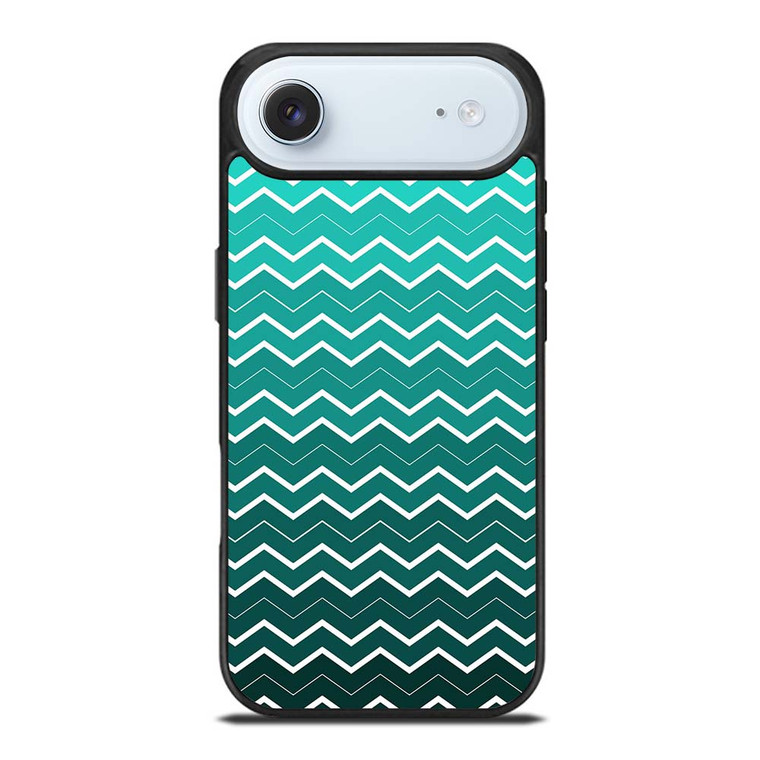 OMBRE TEAL CHEVRON iPhone Air Case Cover OMBRE TEAL CHEVRON iPhone Air Case Cover