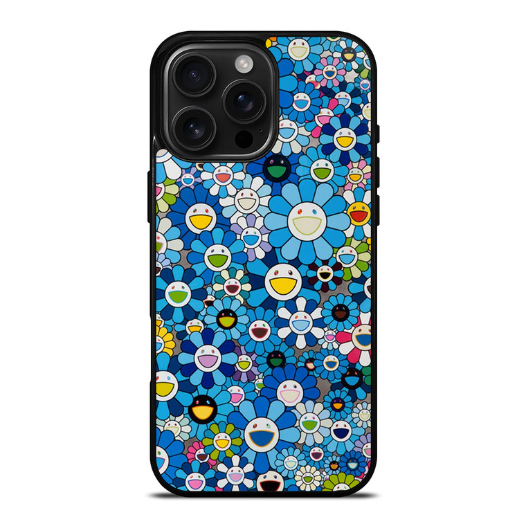 TAKASHI MURAKAMI FLOWERS BLUE iPhone 16 Pro Max Case Cover