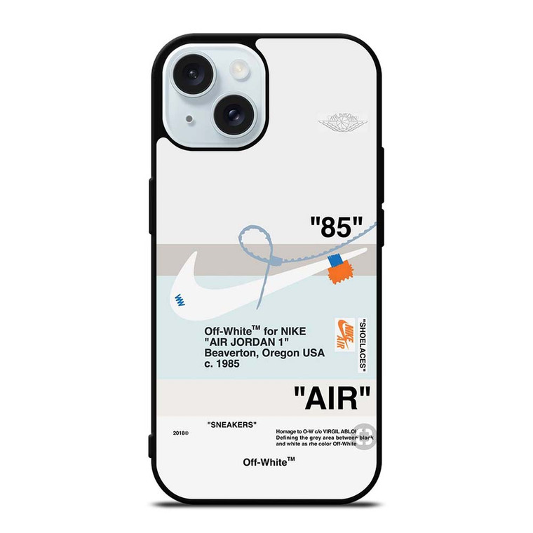 AIR JORDAN OFF WHITE NIKE SNEAKERS iPhone 15 Case Cover