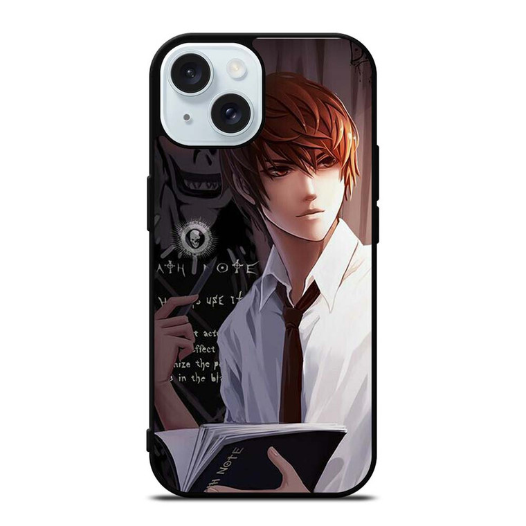 ANIME DEATH NOTE LIGHT YAGAMI AND RYUK iPhone 15 Case Cover ANIME DEATH NOTE LIGHT YAGAMI AND RYUK iPhone 15 Case Cover