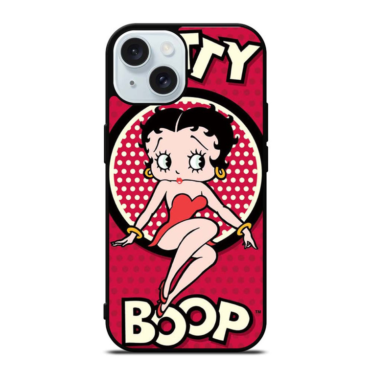 BETTY BOOP CARTOON POLKADOT iPhone 15 Case Cover