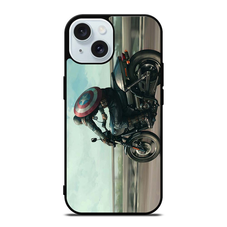 CAPTAIN AMERICA AVENGERS RIDING iPhone 15 Case Cover CAPTAIN AMERICA AVENGERS RIDING iPhone 15 Case Cover