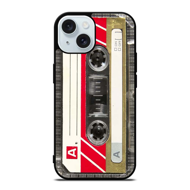 CASSETE TAPE RETRO iPhone 15 Case Cover CASSETE TAPE RETRO iPhone 15 Case Cover