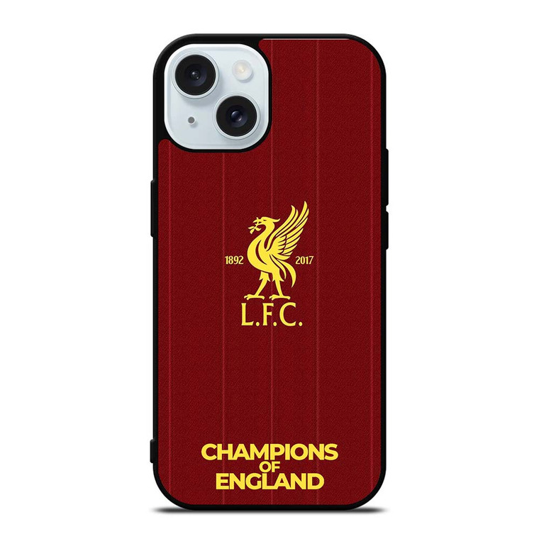 CHAMPIONS OF ENGLAND LIVERPOOL FC iPhone 15 Case Cover