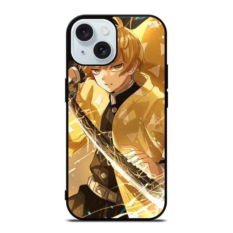 DEMON SLAYER ZENITSU AGATSUMA ANIME iPhone 15 Case Cover DEMON SLAYER ZENITSU AGATSUMA ANIME iPhone 15 Case Cover