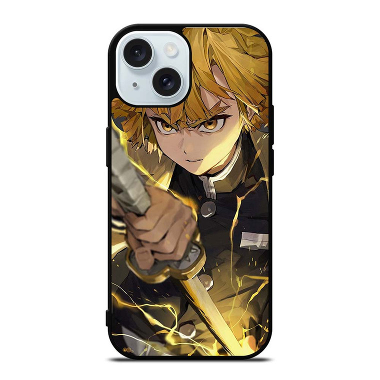 DEMON SLAYER ZENITSU AGATSUMA iPhone 15 Case Cover DEMON SLAYER ZENITSU AGATSUMA iPhone 15 Case Cover