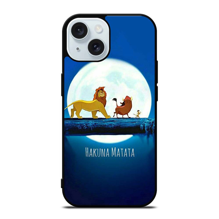 DISNEY HAKUNA MATATA LION KING iPhone 15 Case Cover DISNEY HAKUNA MATATA LION KING iPhone 15 Case Cover