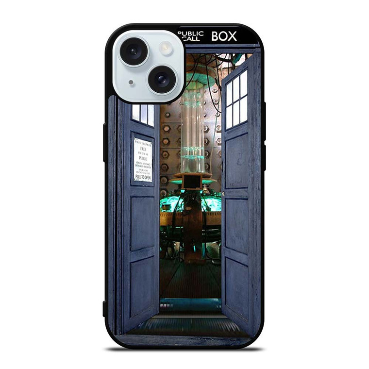 DR.WHO TARDIS OPEN THE DOOR iPhone 15 Case Cover DR.WHO TARDIS OPEN THE DOOR iPhone 15 Case Cover