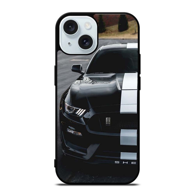 FORD MUSTANG SHELBY BLACK iPhone 15 Case Cover FORD MUSTANG SHELBY BLACK iPhone 15 Case Cover