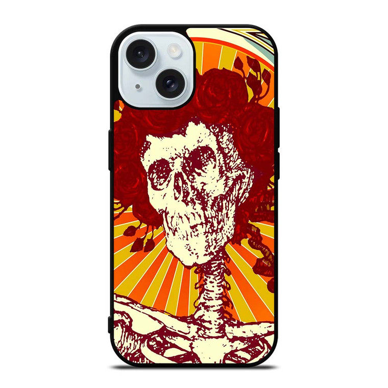 GRATEFUL DEAD SKULL ART iPhone 15 Case Cover
