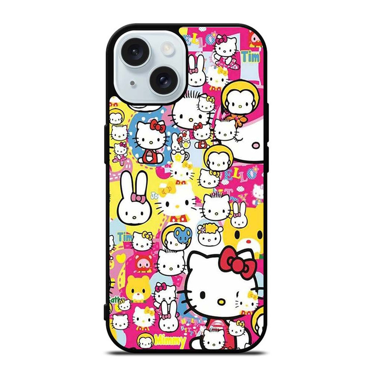 HELLO KITTY STICKER BOMB iPhone 15 Case Cover