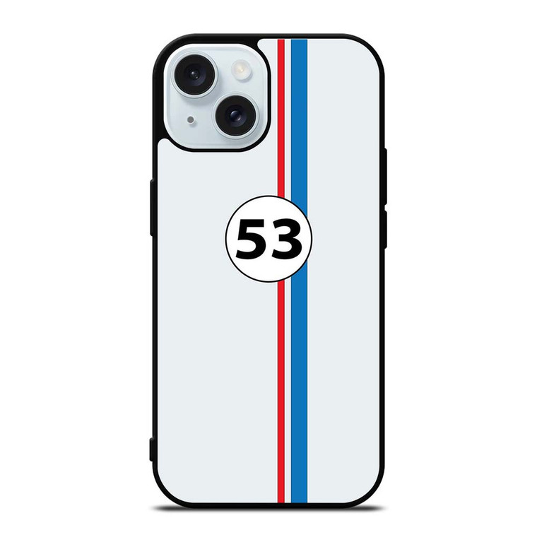 HERBIE 53 VOLKS WAGEN VW iPhone 15 Case Cover HERBIE 53 VOLKS WAGEN VW iPhone 15 Case Cover