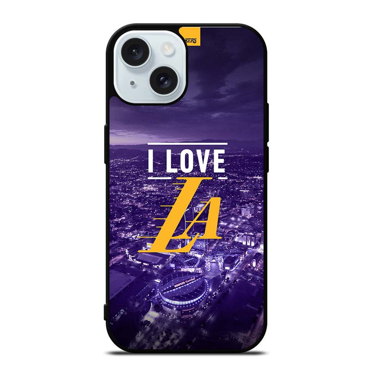 I LOVE LA LAKERS iPhone 15 Case Cover I LOVE LA LAKERS iPhone 15 Case Cover
