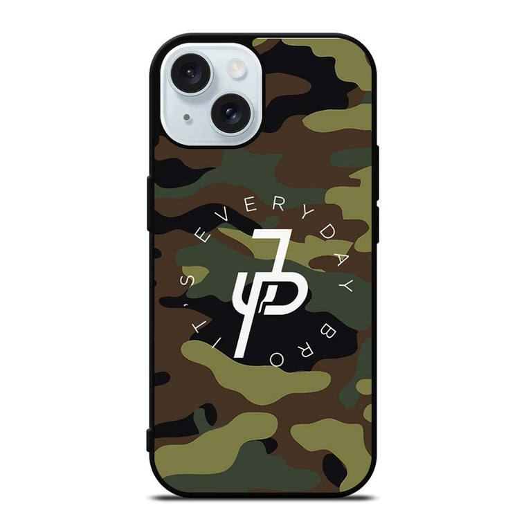 JAKE PAUL EVERYDAY BRO CAMO iPhone 15 Case Cover JAKE PAUL EVERYDAY BRO CAMO iPhone 15 Case Cover