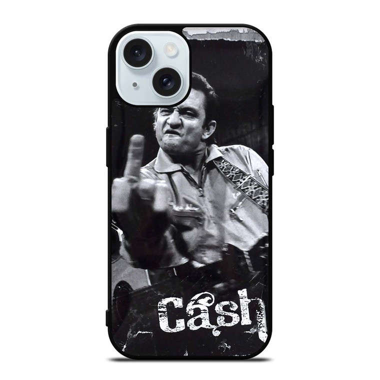 JOHNNY CASH MIDDLE FINGER iPhone 15 Case Cover