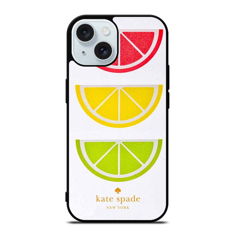 KATE SPADE NEW YORK LOGO COLORFUL LEMON ICON iPhone 15 Case Cover