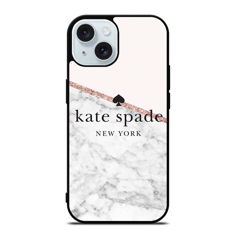 KATE SPADE NEW YORK LOGO MARBLE ICON iPhone 15 Case Cover