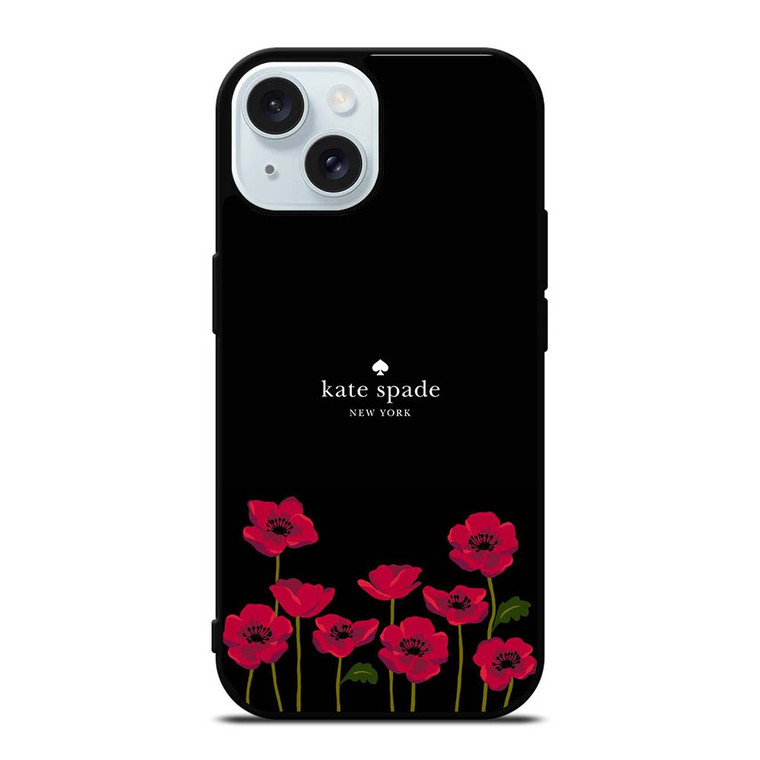 KATE SPADE NEW YORK LOGO ROSES iPhone 15 Case Cover