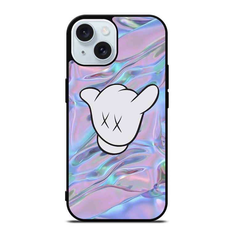 KAWS GLOVES COLORFUL iPhone 15 Case Cover