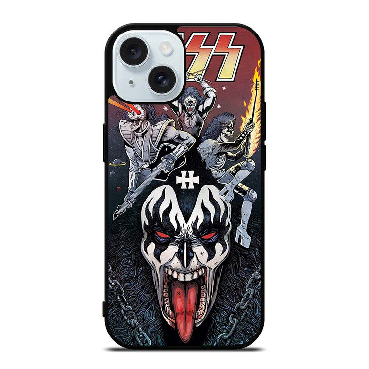KISS BAND SKULL iPhone 15 Case Cover