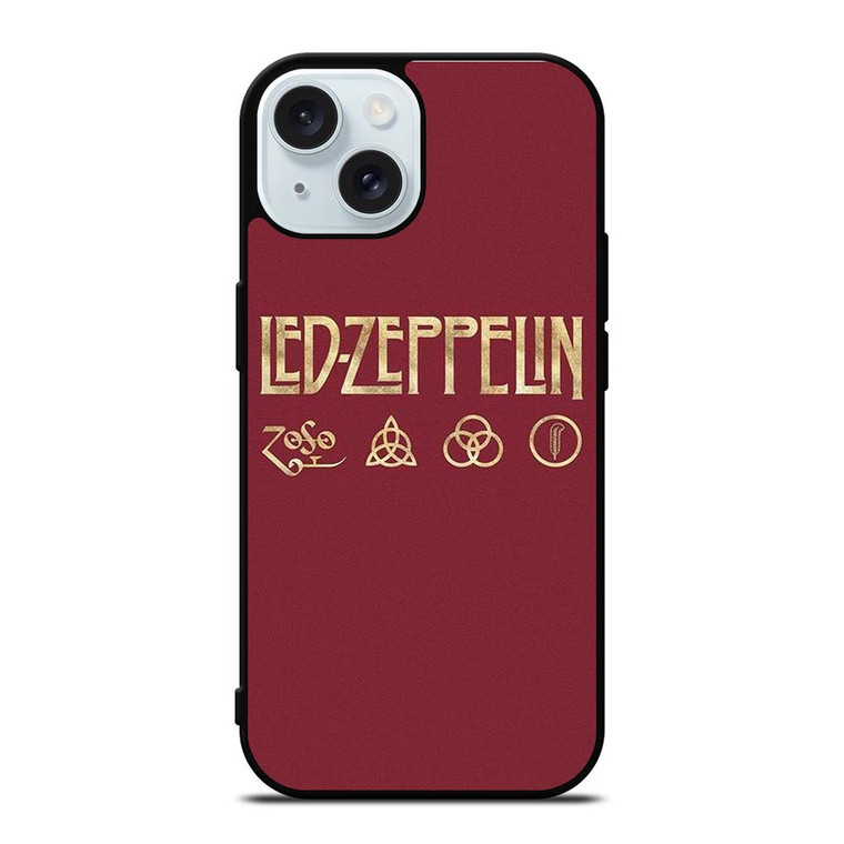 LED ZEPPELIN BAND LOGO iPhone 15 Case Cover