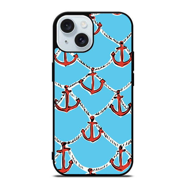 LILLY PULITZER ANCHOR iPhone 15 Case Cover LILLY PULITZER ANCHOR iPhone 15 Case Cover