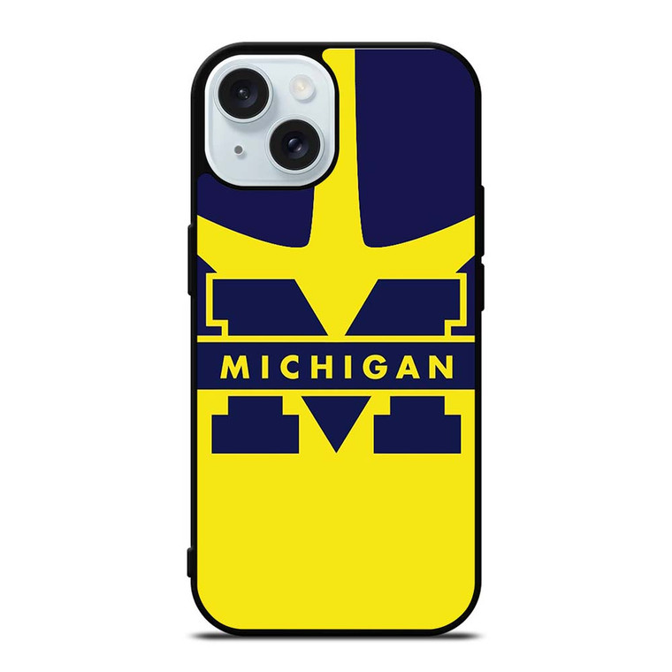LOGO MICHIGAN WOLVERINES iPhone 15 Case Cover
