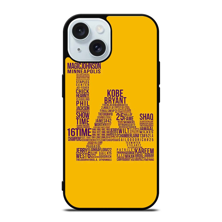 LOS ANGELES LAKERS LA iPhone 15 Case Cover