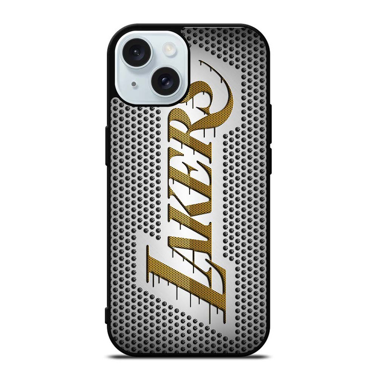 LOS ANGELES LAKERS METAL LOGO iPhone 15 Case Cover
