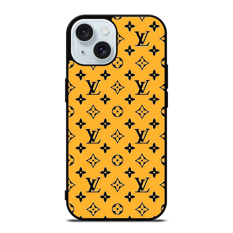 LOUIS VUITTON LV YELLOW PATERN ICON LOGO iPhone 15 Case Cover