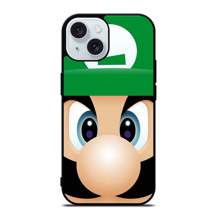 LUIGI SUPER MARIO FACE iPhone 15 Case Cover