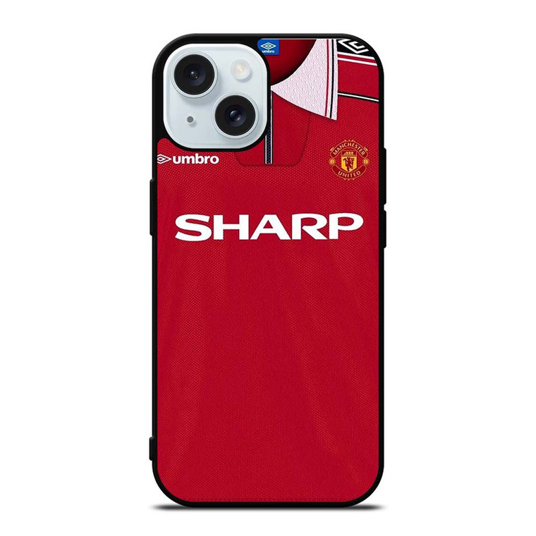 MANCHESTER UNITED FC CLASSIC JERSEY SHARP iPhone 15 Case Cover