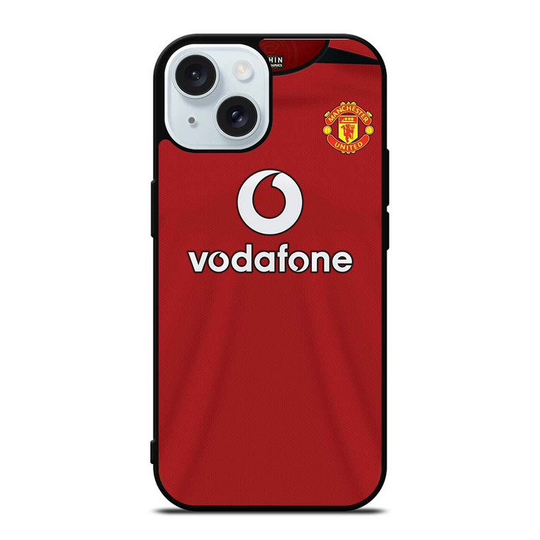 MANCHESTER UNITED FC CLASSIC JERSEY VODAFONE iPhone 15 Case Cover