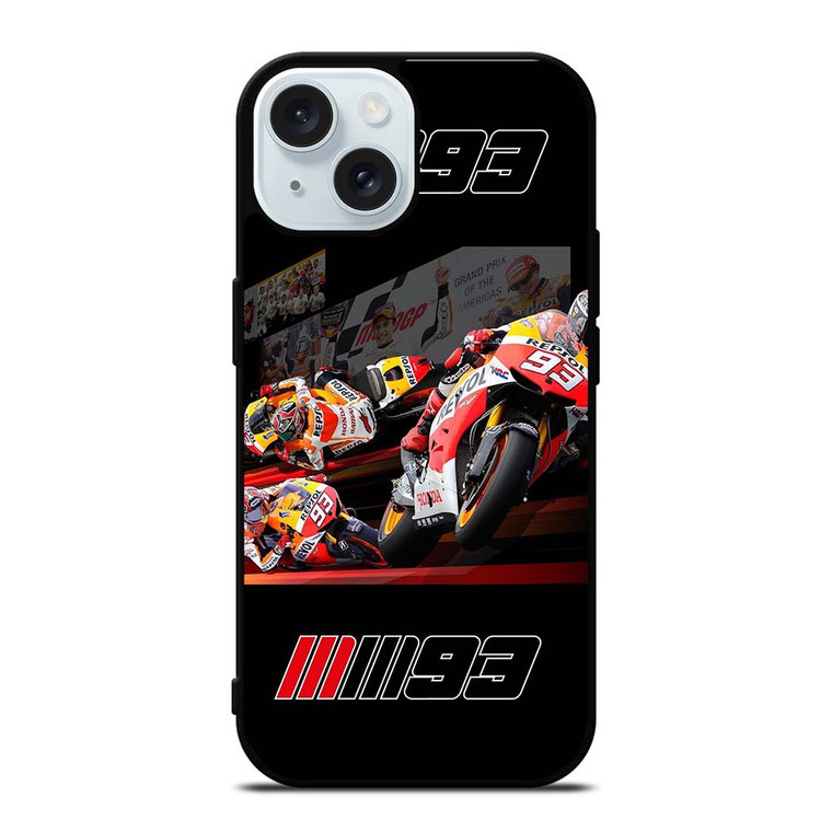 MARC MARQUEZ 93 MOTO GP iPhone 15 Case Cover MARC MARQUEZ 93 MOTO GP iPhone 15 Case Cover
