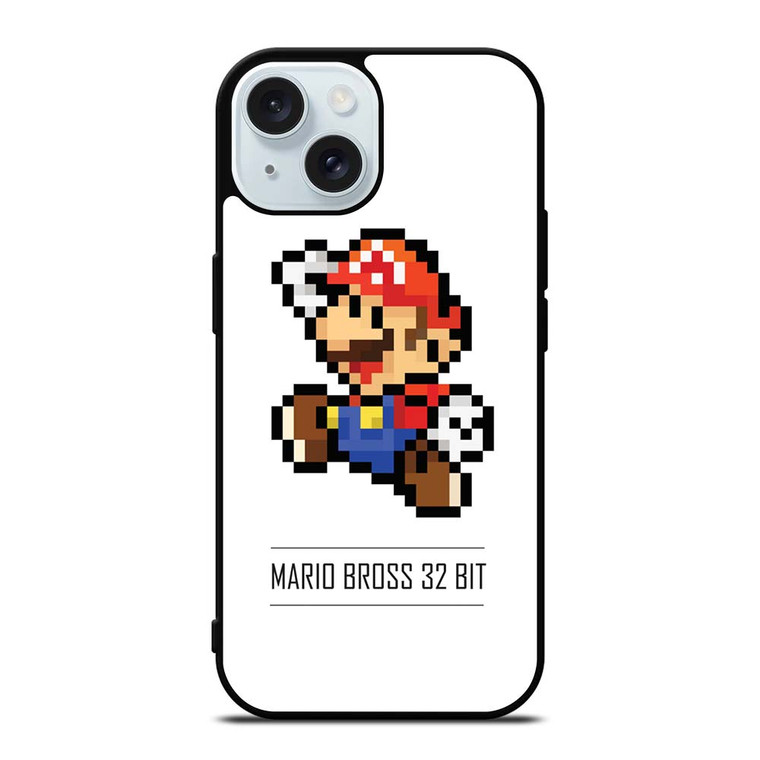 MARIO BROSS PIXEL 32 BIT iPhone 15 Case Cover