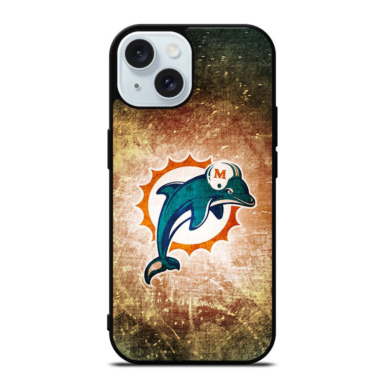 MIAMI DOLPHINS LOGO iPhone 15 Case Cover