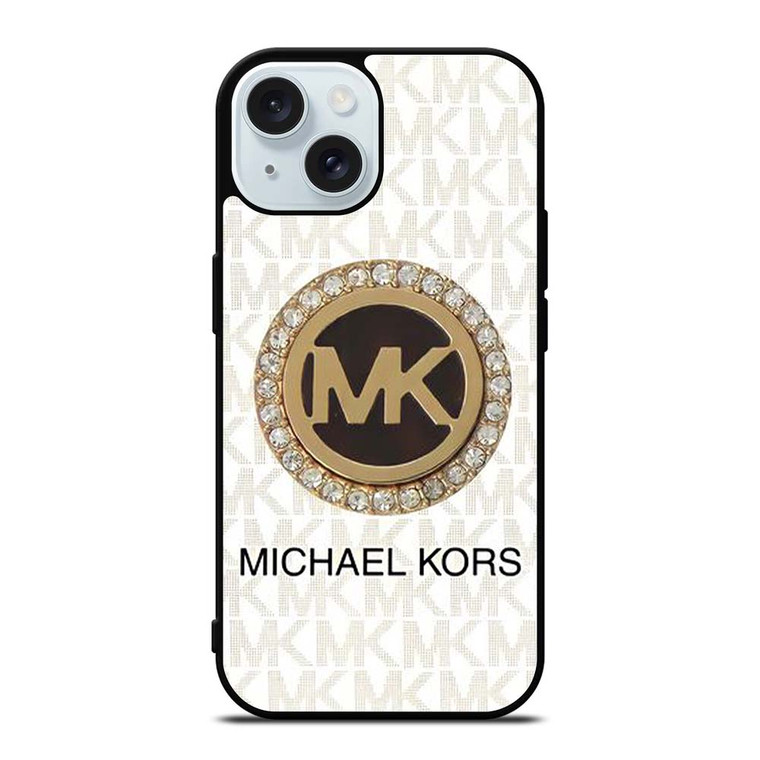 MICHAEL KORS MK LOGO DIAMOND iPhone 15 Case Cover