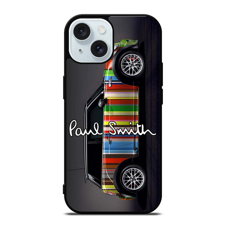 MINI COOPER CAR PAUL SMITH PATTERN iPhone 15 Case Cover