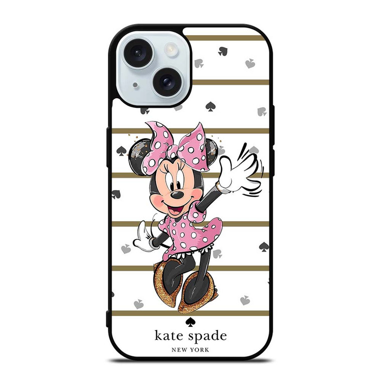 MINNIE MOUSE DISNEY KATE SPADE NEW YORK LOGO iPhone 15 Case Cover MINNIE MOUSE DISNEY KATE SPADE NEW YORK LOGO iPhone 15 Case Cover