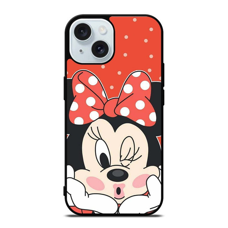 MINNIE MOUSE RED POLKADOT iPhone 15 Case Cover