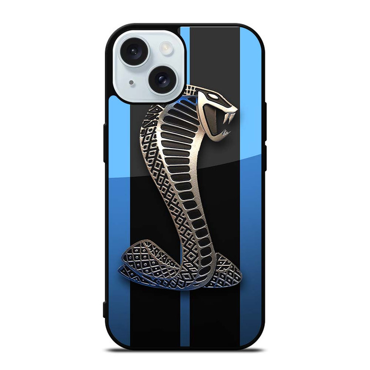 MUSTANG FORD SHELBY COBRA BLUE iPhone 15 Case Cover